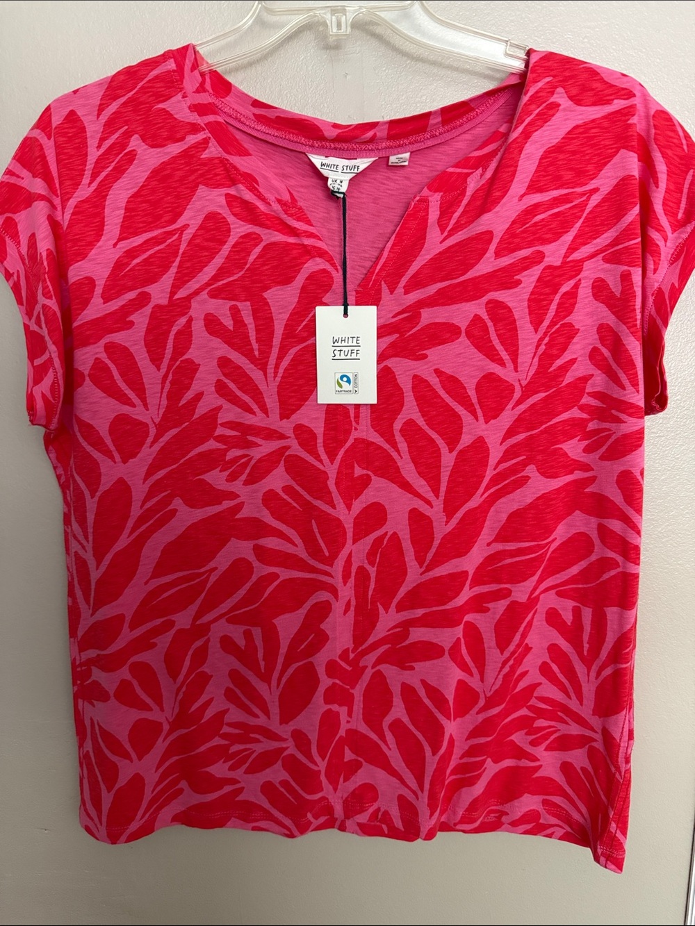 NWT Pink and hot Pink tee. Purchased at White Stuff in the Uk.